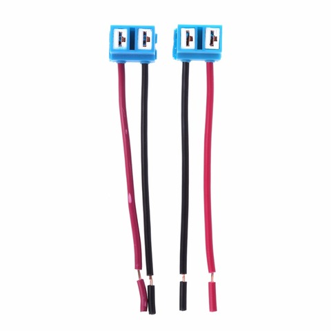 Conectores hembra de cerámica para bombilla de coche, adaptador de lámpara con cable de 8cm, H7, 2 unids/lote ► Foto 1/6