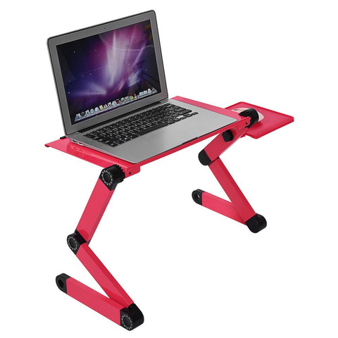 Portable Adjustable Aluminum Laptop Desk Ergonomic TV Bed Laptop Tray PC Table Stand Notebook Table Desk Stand With Mouse Pad ► Foto 1/6