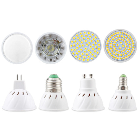 Led bombilla Led Spotlight MR16 GU10 luz E27 E14 lugar lámpara 2835 SMD Lampada GU5.3 220 V 110 V 12 v 3 W COB bombilla 9 W 12 W 15 W para la decoración del hogar ► Foto 1/6