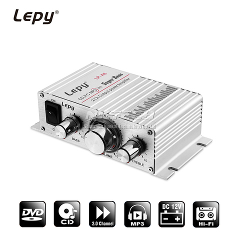 Lepy LP-A6 MINI amplificador de potencia reproductor Digital 2CH HiFi Audio estéreo coche casa para teléfono móvil MP3 MP4 soporte Control de volumen ► Foto 1/6