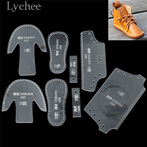 Mini diseño de zapatos de Lychee Life, patrón de costura acrílica, plantilla colgante de arranque, bricolaje, artesanía de cuero ► Foto 1/6