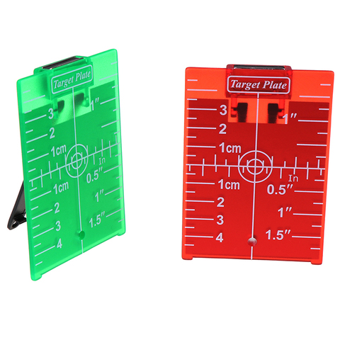 Placa de tarjeta láser para láser de nivel de láser verde/rojo de 11,5 cm x 7,4 cm, adecuada para láseres de línea 1 Uds./cm ► Foto 1/6