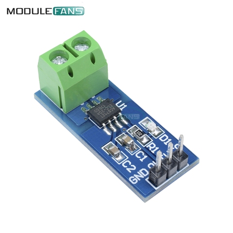 Módulo de Sensor de corriente de pasillo, ACS712 20A, para Arduino ACS712ELC-20A Pin 5V, placa indicadora de potencia artesanal, 1 unids/lote ► Foto 1/6