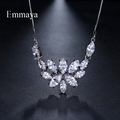 Emmaya-collares ajustables para mujer, joyería Popular, regalo de fiesta de boda, flor elegante, circón AAA ► Foto 1/6