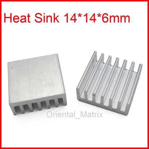 Disipador de calor 20 piezas 14x14x6mm, disipador de calor, radiador pequeño, plateado, envío gratis ► Foto 1/1