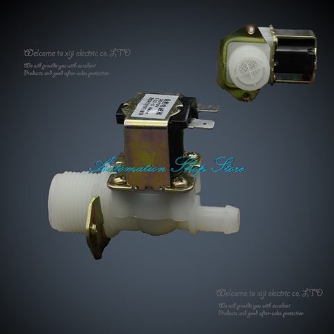 Válvula Solenoide de plástico, válvula de agua solenoide de 3/4 