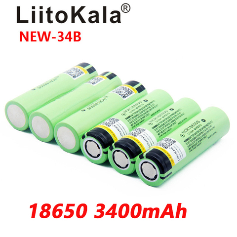 Liitokala Original nuevo 18650 batería de 3400 mAh Li-ion recargable NCR18650B de la batería de 3,7 V baterías ► Foto 1/5