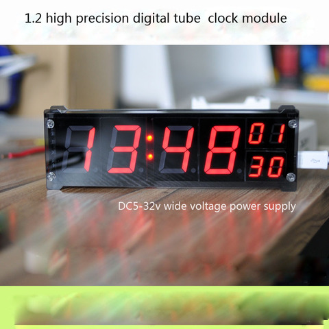 Módulo de reloj de precisión de reloj con pantalla led digital grande, reloj electrónico luminoso led con alarma de temperatura, 1,2 pulgadas ► Foto 1/3