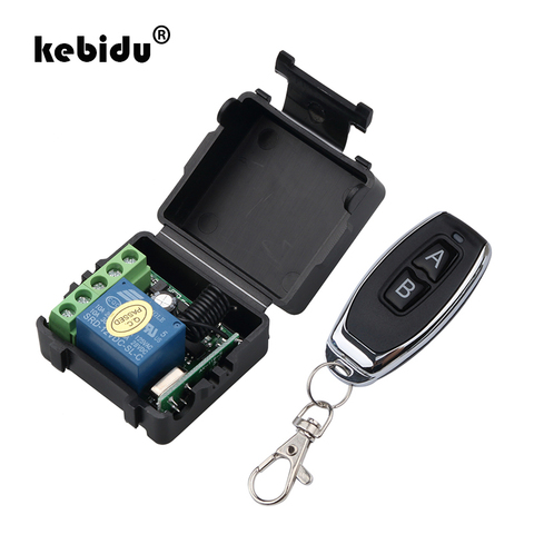 Kebidu-Interruptor de Control remoto inalámbrico de alta calidad, cc 12V, 1CH, módulo receptor por relé TRANSMISOR DE RF, 433 Mhz, controles remotos ► Foto 1/6