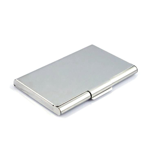 Funda de aluminio de acero inoxidable para tarjetas de negocios para hombre, tarjetero creativo con tapa de caja de Metal ► Foto 1/1