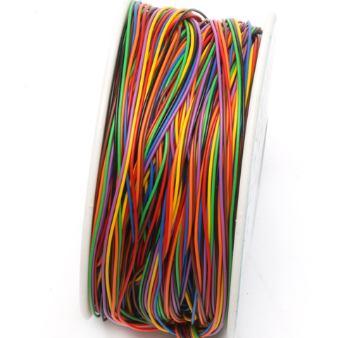 Rollo de 8 colores 30AWG Alambre de Envoltura de cable, cobre estañado sólido, Aislamiento de PVC ► Foto 1/5