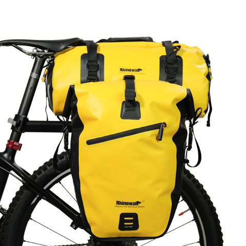 Rhinowal-mochilas de equipaje para bicicleta, bolso de viaje completo, resistente al agua, para bicicleta de carretera, estante trasero, sillín de ciclismo, alforja de almacenamiento, 20L, 27L ► Foto 1/6