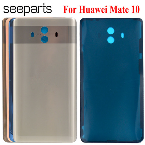 Cubierta trasera de batería de cristal para Huawei Mate 10, Panel trasero, carcasa para puerta, piezas de repuesto ► Foto 1/6