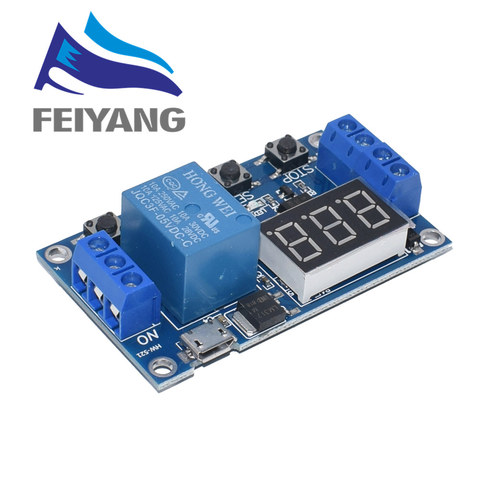 Módulo de relé de 1 canal y 5V módulo de relé de tiempo de retardo de 6-30V, interruptor de apagado/encendido, Ciclo de sincronización para Arduino tablero de relé Rele, 10 Uds. ► Foto 1/2