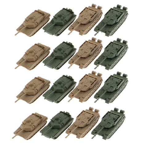 Tanques modernos 4D a escala 1:144 para niños, modelo de tanque terminado, juguetes giratorios, 360, 16 Uds. ► Foto 1/6
