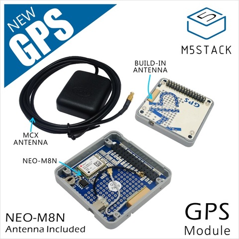 ¡M5Stack oficial de oferta! Módulo GPS, con interior y exterior antena MCX interfaz de desarrollo IoT para Arduino ESP32 ► Foto 1/5