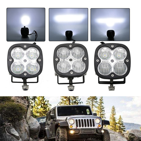 Luces de conducción LED para vehículo, focos de 12V 24V 40w, 2 pulgadas, foco reflector combinado para coche, camión, todoterreno, SUV, ATV, UTV, UTE, 1/2 uds. ► Foto 1/6