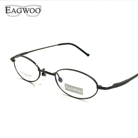 Gafas de titanio puro, montura óptica pequeña adecuada para gafas graduadas de alta resistencia, gafas con forma ovalada 1699 ► Foto 1/6