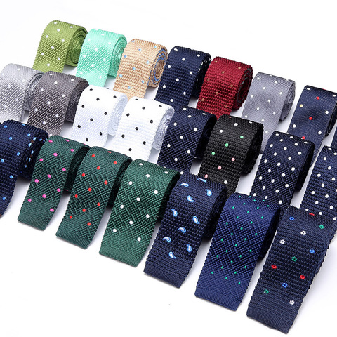 Trajes de corbata de punto para corbata para esmoquin para fiesta de boda, bordado de puntos corbatas delgadas, accesorios, 56 colores - Historial de precios y revisión | Vendedor