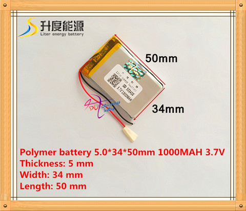 SD503450 3,7 V 1000mah Li-ion batería recargable batería de iones 503450 ► Foto 1/1