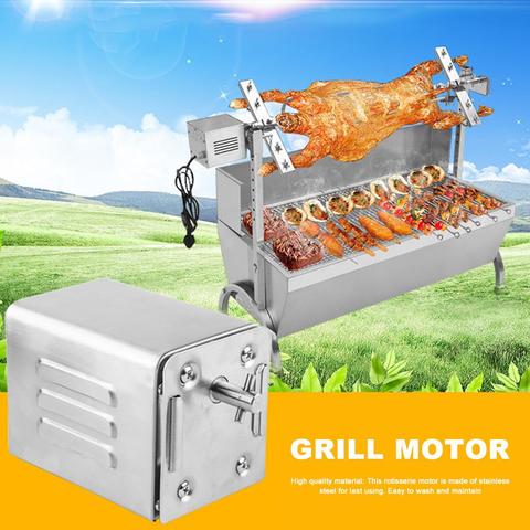 Parrilla de barbacoa de carbón para exteriores, asador eléctrico de acero inoxidable con Motor de 15W y 70kg para pollo de oveja cabra y cerdo ► Foto 1/6