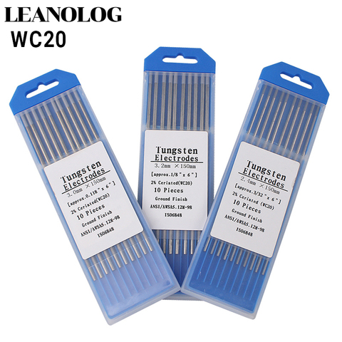 Código de Color gris de 10 piezas 1,6/2,0/2,4/3,0/3,2/4,0*150mm Cerium cabeza de electrodo de tungsteno aguja/alambre para máquina de soldadura TIG ► Foto 1/6