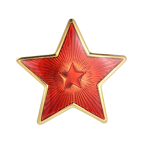 Insignia de estrella roja con borde de Metal dorado, Pin ► Foto 1/3