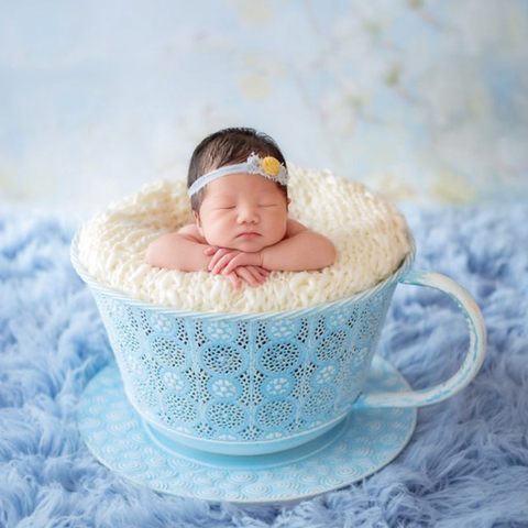 Accesorios de foto de taza de té para recién nacido, Boutique, tazón de fotografía, asientos de bebé de marca, regalo de Baby Shower, # P0407 ► Foto 1/6