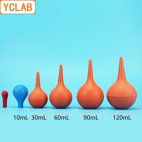 YCLAB-Jeringa de succión de bombilla, rojo o azul, Aurilave, esfera para oído, boquilla de goma, pequeño, mediano, grande, Extra grande, equipo de Labware ► Foto 1/4
