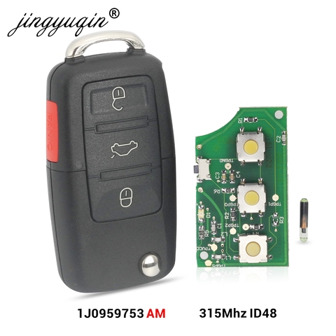 Jingyuqin-mando a distancia para coche, 1J0959753AM, llave para VW Beetle Golf Passat Jetta 315Mhz ID48 1J0 959 753 AM 5FA008399-30 2000-2006 ► Foto 1/4