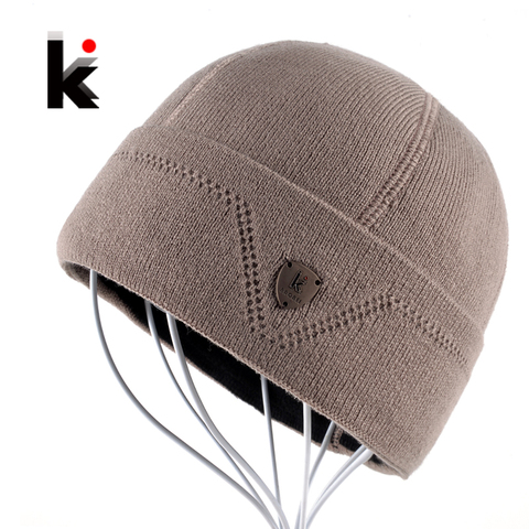 Gorro de terciopelo para hombre, gorros tejidos, gorros de invierno ► Foto 1/6