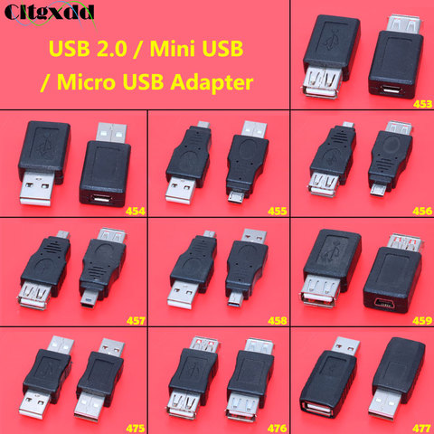 Cltgxdd-adaptador Micro USB 2,0 para coche, convertidor de adaptador USB macho a hembra, Adaptador Micro USB para teléfono MP3 Conve, 1 Uds., OTG, 5 pines, F/M ► Foto 1/6