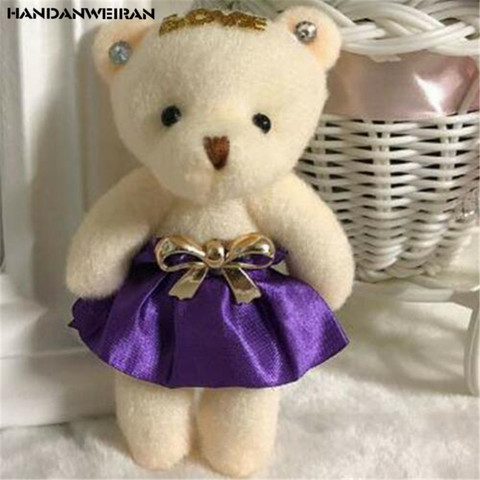 1 Uds ramo de peluche de juguete Oso de alta calidad juguetes muñecas colgante Unisex lindo osos muñeca de juguete chico regalo de San Valentín venta al por mayor 11CM ► Foto 1/6