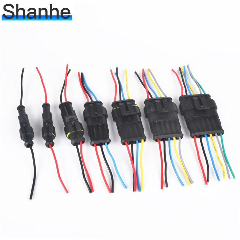 2 pin manera sellado impermeable eléctrico alambre conector enchufe  conjunto auto conectores con cable