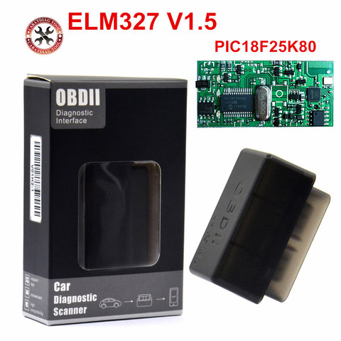 2022 el más nuevo Super MINI ELM327 Bluetooth ELM 327 PIC18F25K80 versión 1,5 OBD2 / OBDII para Android/Windows escáner de diagnóstico de coche ► Foto 1/6