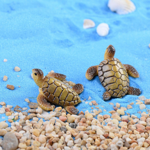 Mini figuras de resina modelo de tortuga de mar hadas jardín miniaturas pecera accesorios DIY terrario paisaje decoración Artificial ► Foto 1/6