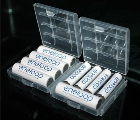 Funda de plástico duro portátil de 2 piezas para caja de almacenamiento de batería AA/AAA ► Foto 1/2