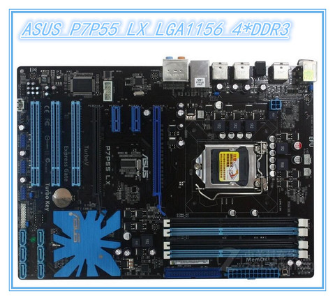 ASUS-placa base P7P55 LX para ordenador de escritorio, placa base usada para intel DDR3 LGA 1156, I3 I5 CPU 16GB P55 ► Foto 1/3