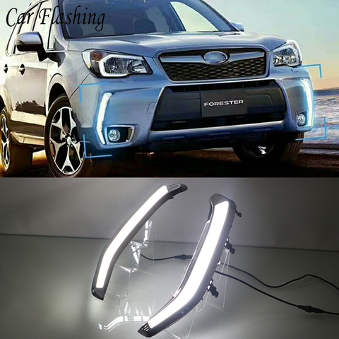 Luz LED intermitente para coche Subaru Forester, luz diurna DRL, a prueba de agua, señal amarilla, 2013, 2014, 2015, 2016, 2017, 2022 ► Foto 1/6