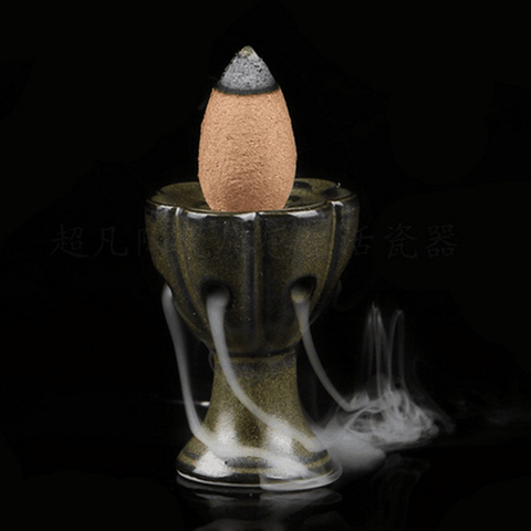 Mini soporte de quemador de incienso de loto conos budistas Censer arte regalos decoración de la Oficina del hogar ► Foto 1/6