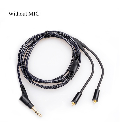Cable de auriculares de repuesto OKCSC Cable de auriculares MMCX jack enchufe de 3,5mm para SONY XBA-Z5 SHURE SE215/315/535/846/UE900 sin micrófono ► Foto 1/6