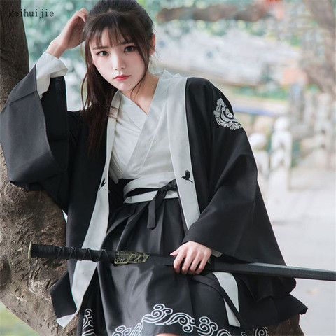 Kimono tradicional japonés mujer ropa de samurái Albornoz kimono cosplay vestido de kimonos haori Japón estilo rendimiento ropa ► Foto 1/1