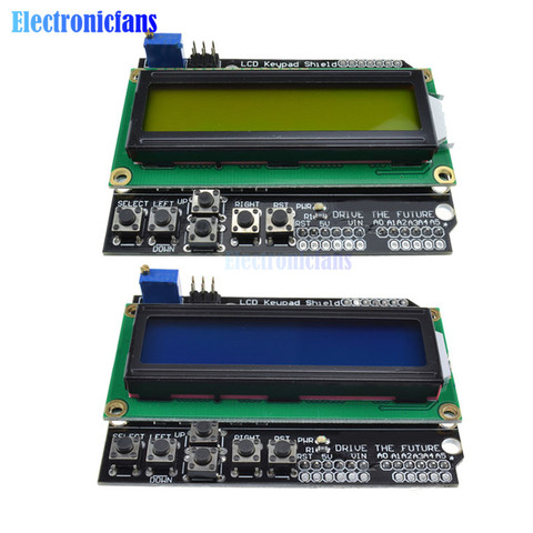Escudo de teclado LCD1602 para Arduino 1602, pantalla LCD, ATMEGA328, ATMEGA2560, para Raspberry Pi UNO, módulo de luz negra de pantalla azul ► Foto 1/6