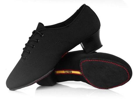 Zapatos de baile latino para hombre, zapatillas para adultos con suelas de dos puntos, zapatos blandos para danza, tacón de tela Oxford de 4,5 cm ► Foto 1/6