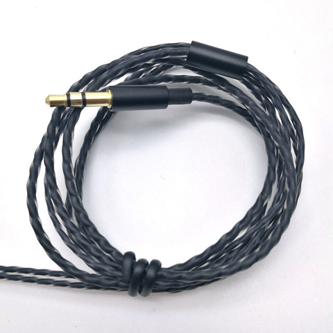 5NlC-OFC cobre de un solo cristal auricular super suave Cable de reparación de fiebre Actualización de Metal enchufe ie800 Cable de auriculares DIY ► Foto 1/3