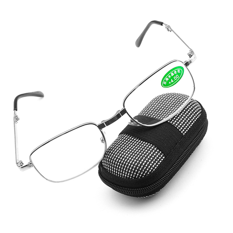 Gafas de sol magnéticas de dioptrías sin montura portátil + 1,0 ~ 4,0 con estuche de moda para gafas a cuadros, Mini gafas plegables ultraligeras ► Foto 1/6