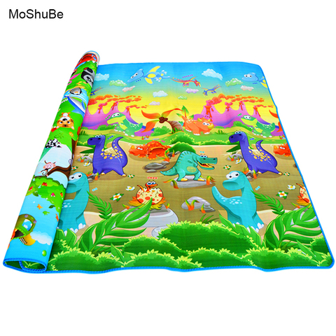 Alfombrillas para juegos de bebés de doble superficie, alfombra para gatear de 2m x 1,8 m x 0,5 cm ► Foto 1/6