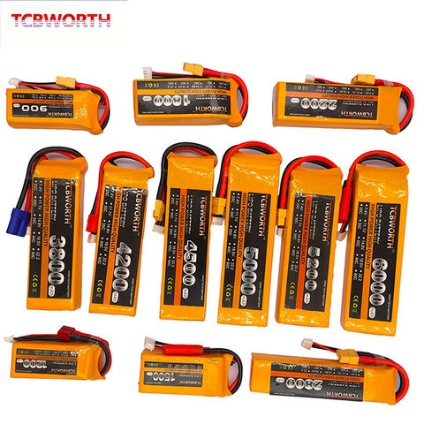 11,1 V RC batería LiPo 3S 1300mAh 1800mAh 3500mAh 4000mAh4500mAh 6000mAh 30C40C para Dron aeroplano RC helicóptero, coche S 3S LiPo AKKU ► Foto 1/6