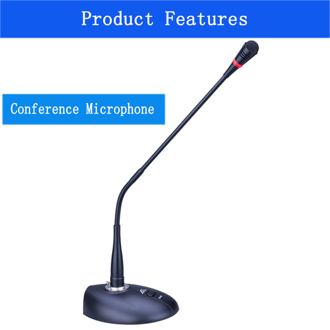 Bil ED - 990 micrófono condensador de cuello de cisne Flexible profesional micrófono de escritorio de pie para conferencia alta sensibilidad ► Foto 1/6