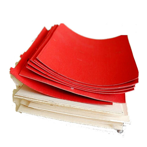 Papel de fibra vulcanizado para manualidades, junta de mango de cuchillo, brazos, papel de aislamiento de papel, color rojo y negro, 100x100mm ► Foto 1/1